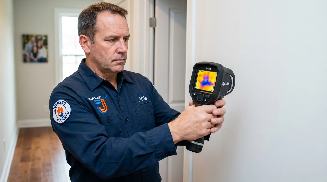 Thermal imaging leak detection by Johns Plumbing LLC in Redding